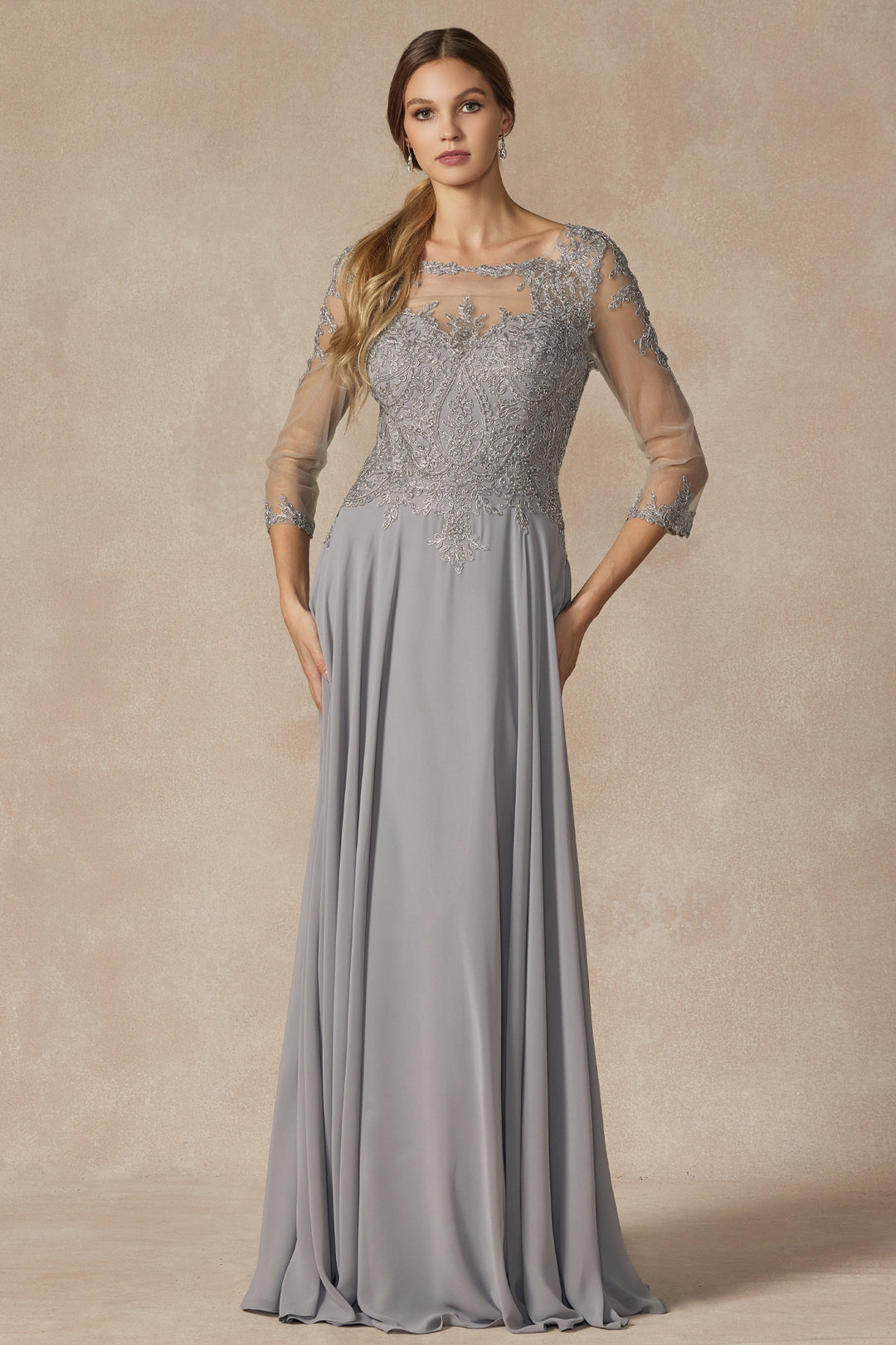 Juliet M12 mother of the bride dress front view, option 4