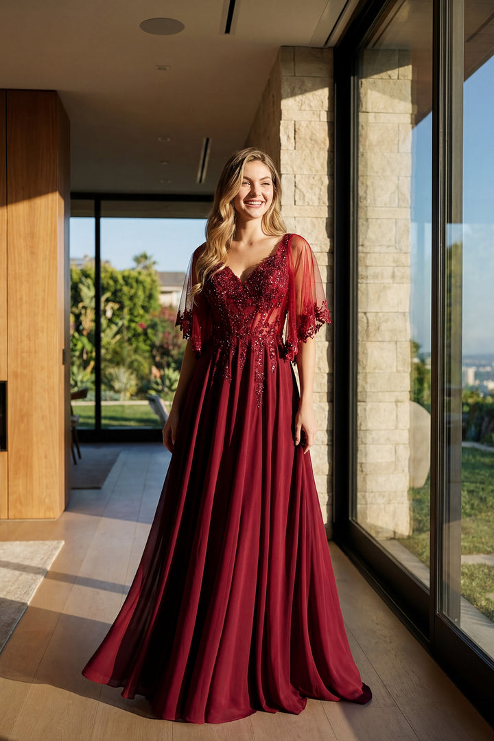 Juliet JTM22U A-line gown front view option 3
