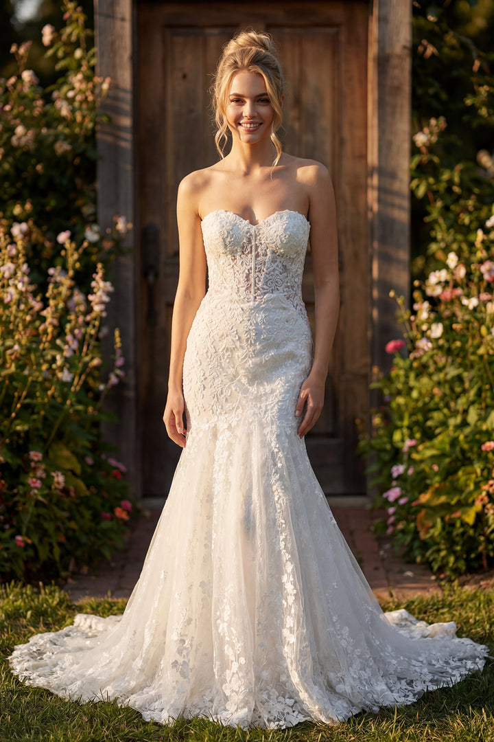Juliet JT2666SW strapless mermaid bridal gown front view