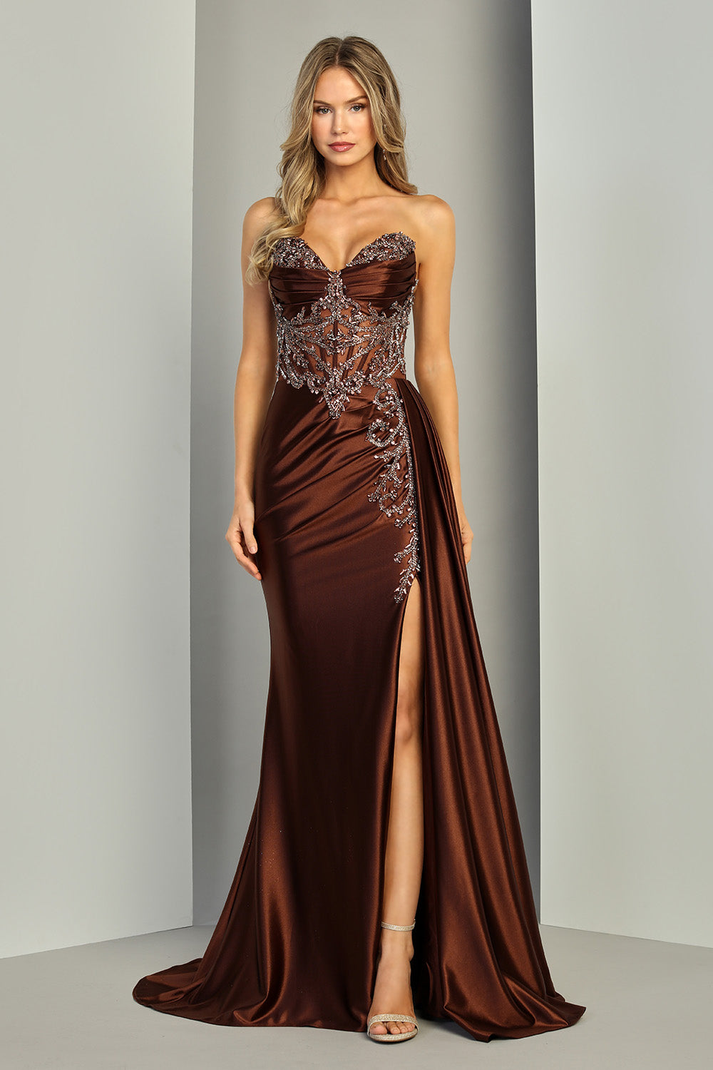 Adora 3373 Strapless High Slit Prom 2026 Dress