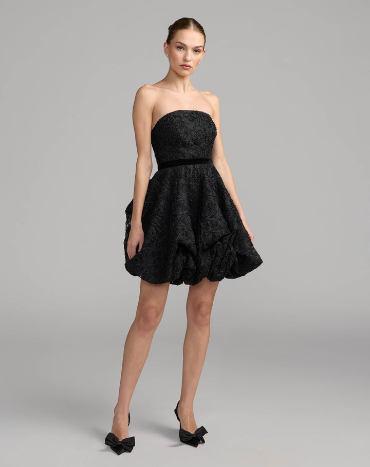 Mac Duggal 21416 Strapless Bubble Hem Mini Dress