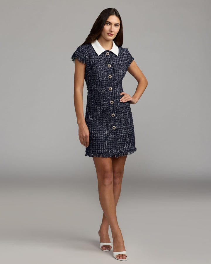Mac Duggal 21422 Sequin Bouclé Mini Dress