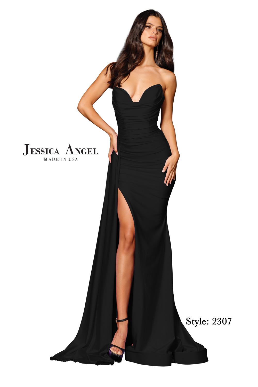 Jessica Angel 2307 jersey evening gown alternate view 3