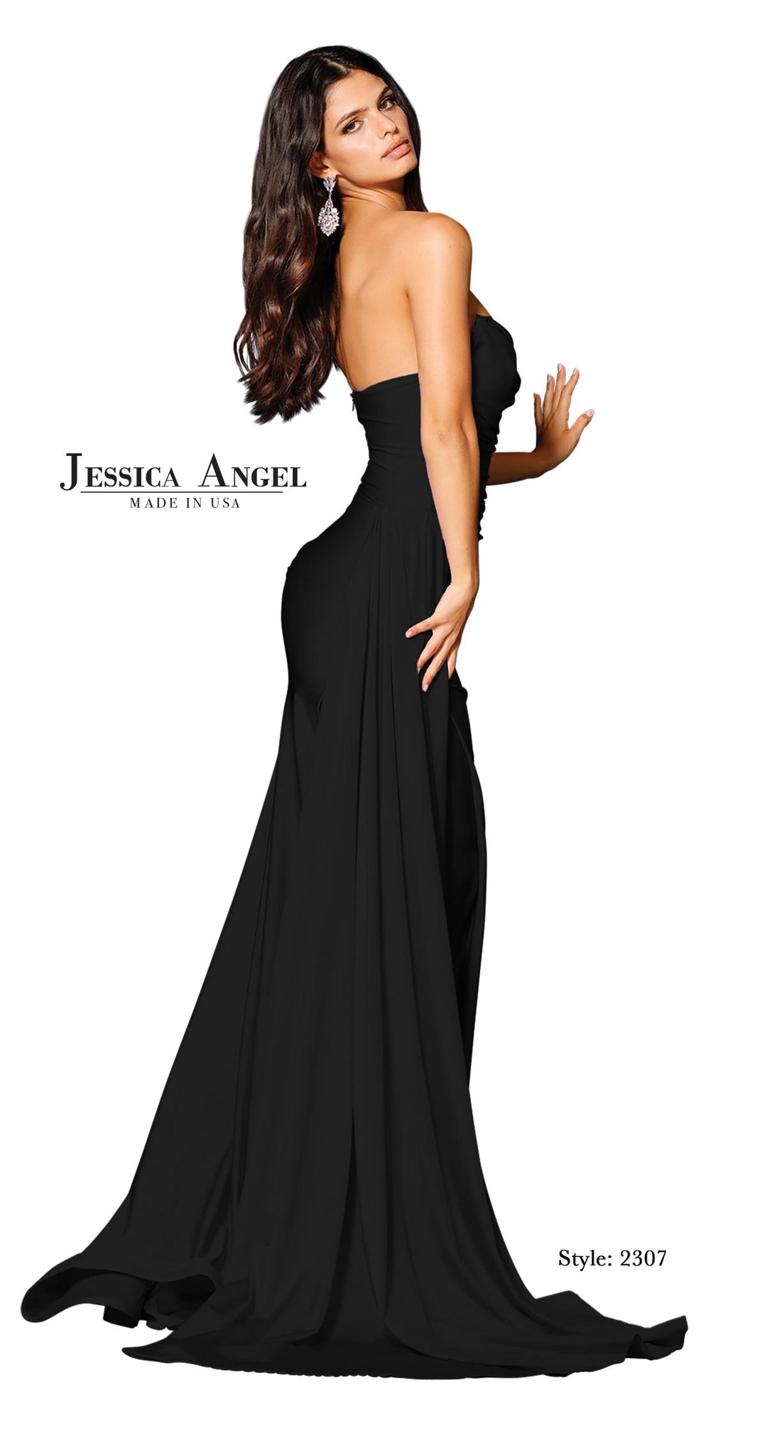 Jessica Angel 2307 jersey evening gown alternate view 9