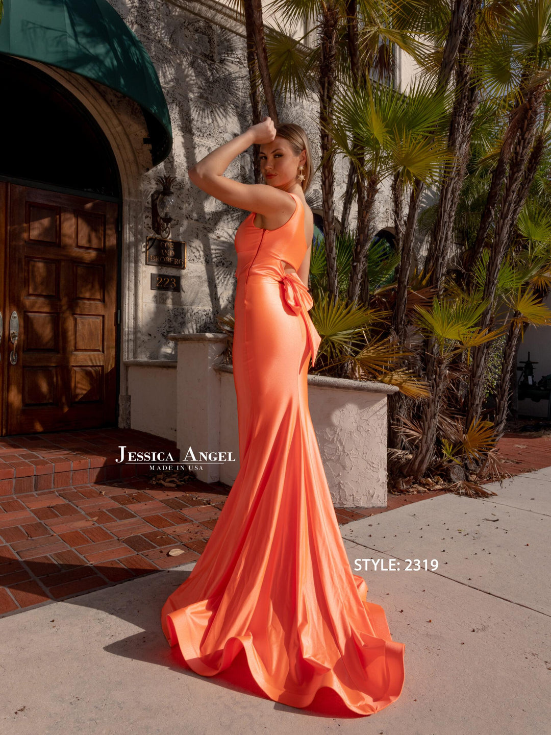 Jessica Angel 2319 one shoulder mermaid gown alternate view 4