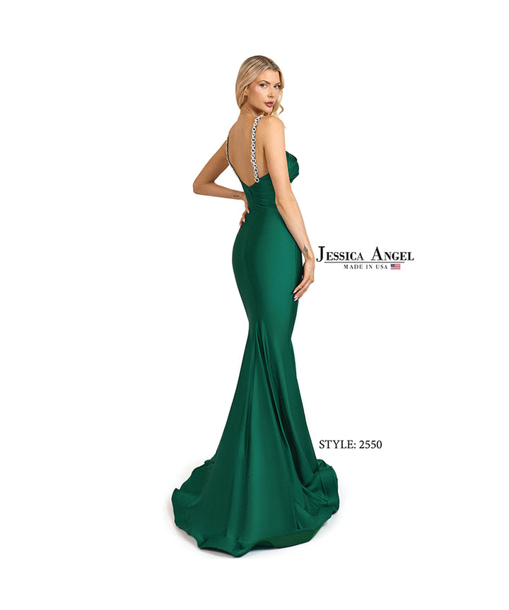 Jessica Angel 2550 open back mermaid gown back view