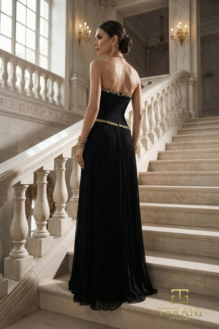 Terani 262E7352 Strapless Sleeveless Corset Dress