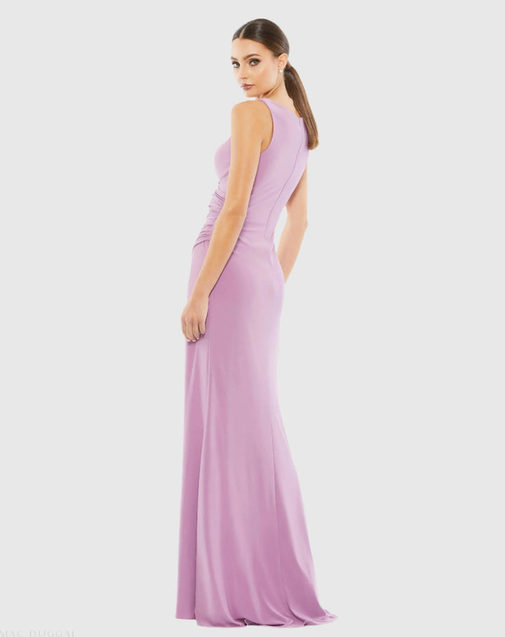 Mac Duggal 26513 Faux Wrap Sleeveless V Neck Gown