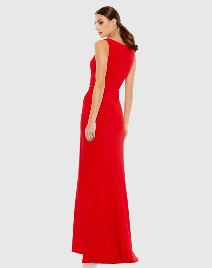 Mac Duggal 26513 Faux Wrap Sleeveless V Neck Gown