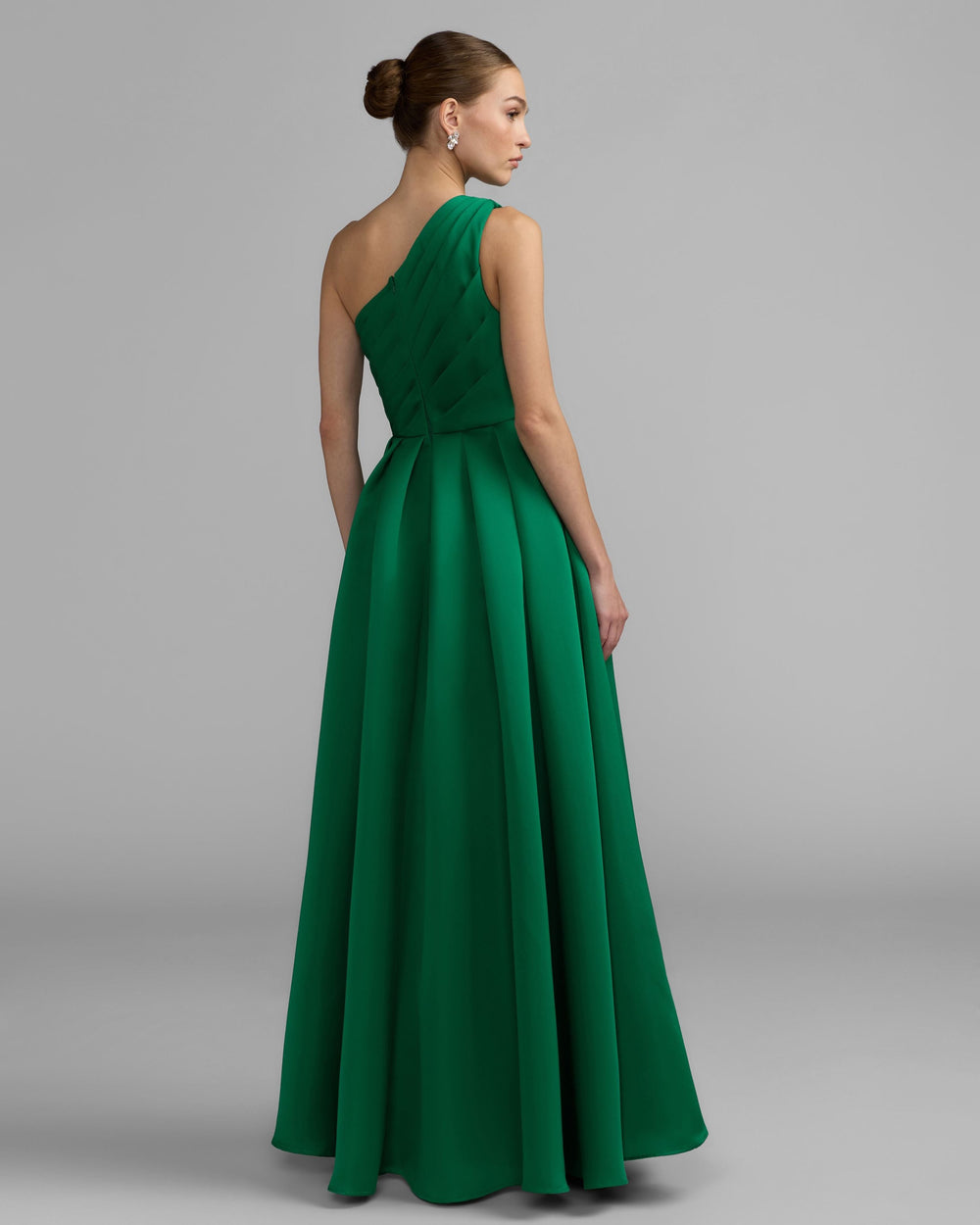 Mac Duggal 27784 One Shoulder Satin Gown With Overskirt