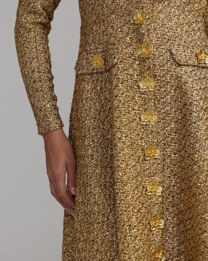Mac Duggal 27888 Metallic Sequin Boucle Midi Dress