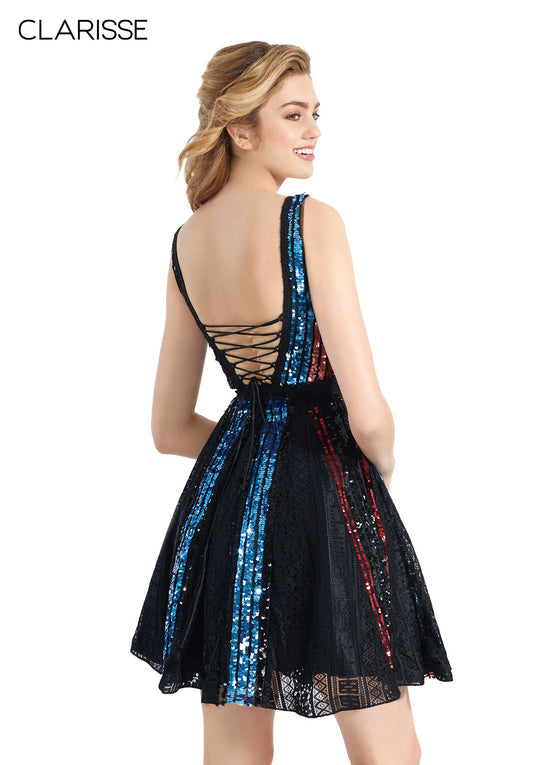 Clarisse 3948 Sequin Cocktail Dress
