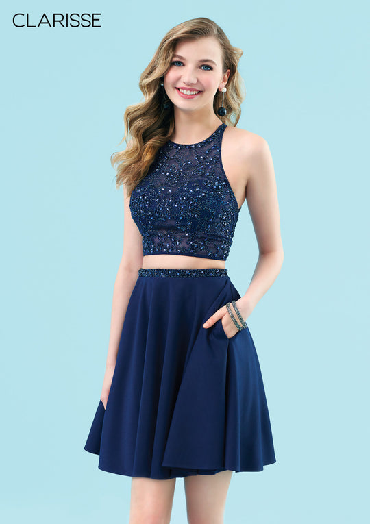 Clarisse 3958 Two-Piece Beaded Homecoming Dress