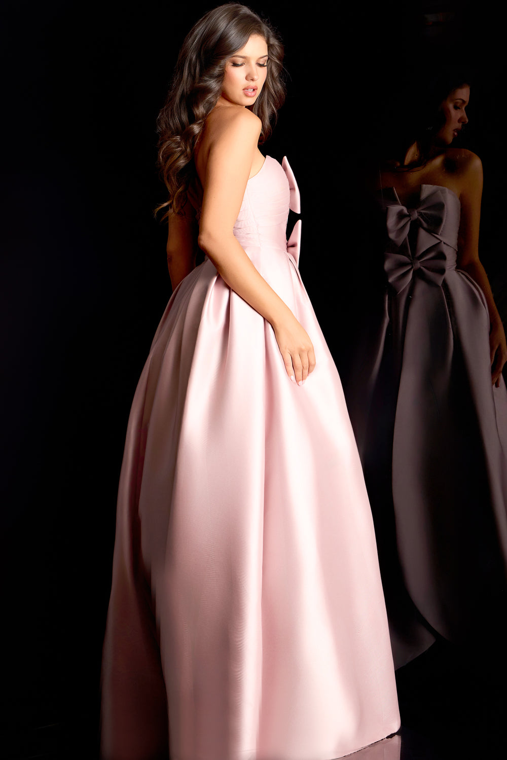Jovani 45672 Ball Gown With Bow Detail - FOSTANI.com