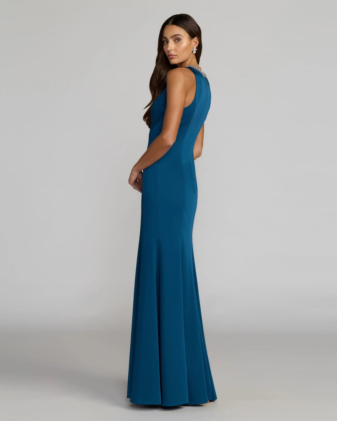 Mac Duggal 49093 Embellished Neck Trumpet Gown