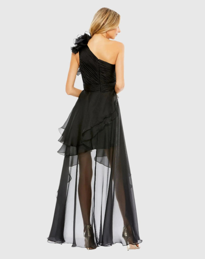 Mac Duggal 49527 One Shoulder Ruffle High Low Gown