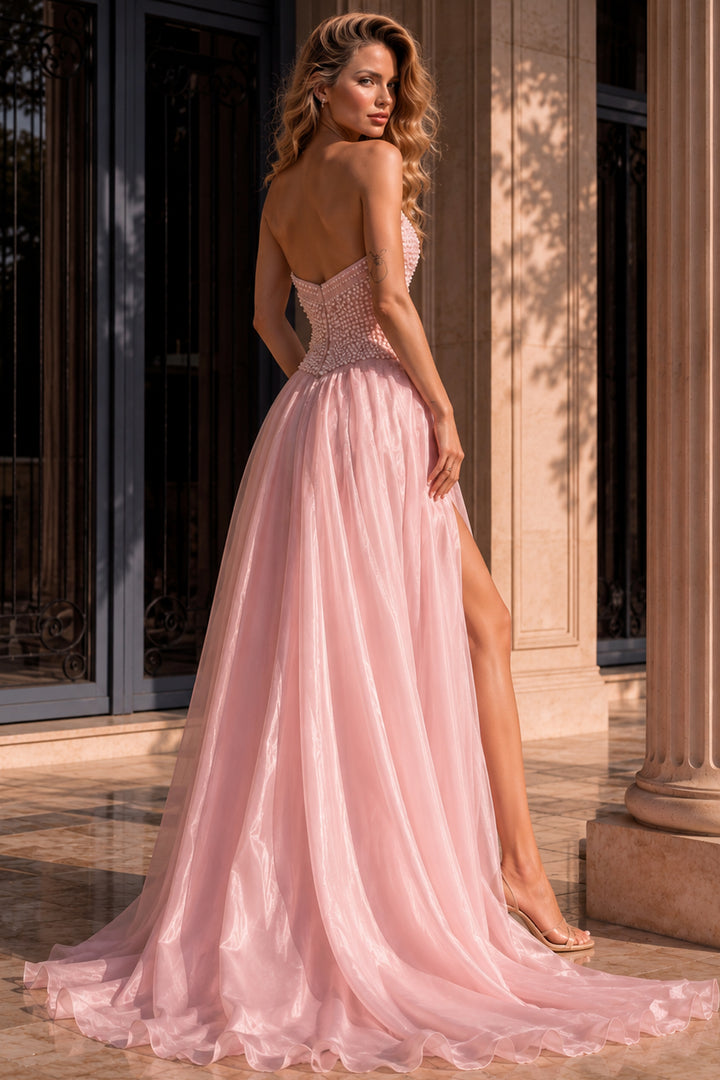Jovani 49822 Beaded Corset Gown with Flowing Overskirt