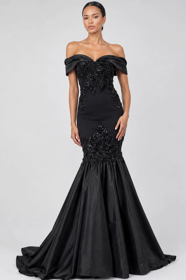 Jovani 50209 Off-the-Shoulder Mermaid Evening Dress
