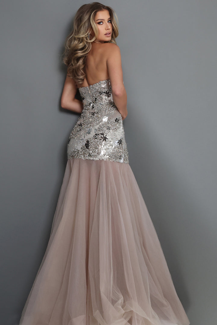 Jovani 52538 Strapless Sleeveless Structured Evening Dress