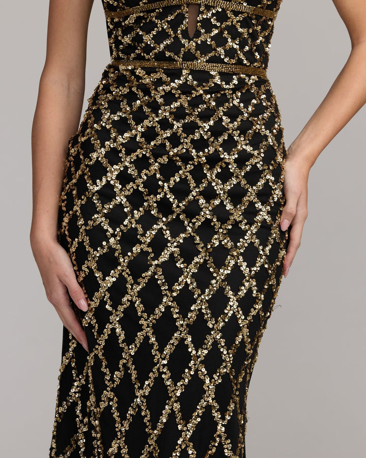 Mac Duggal 5669 Sequin Embellished Sleeveless Column Gown
