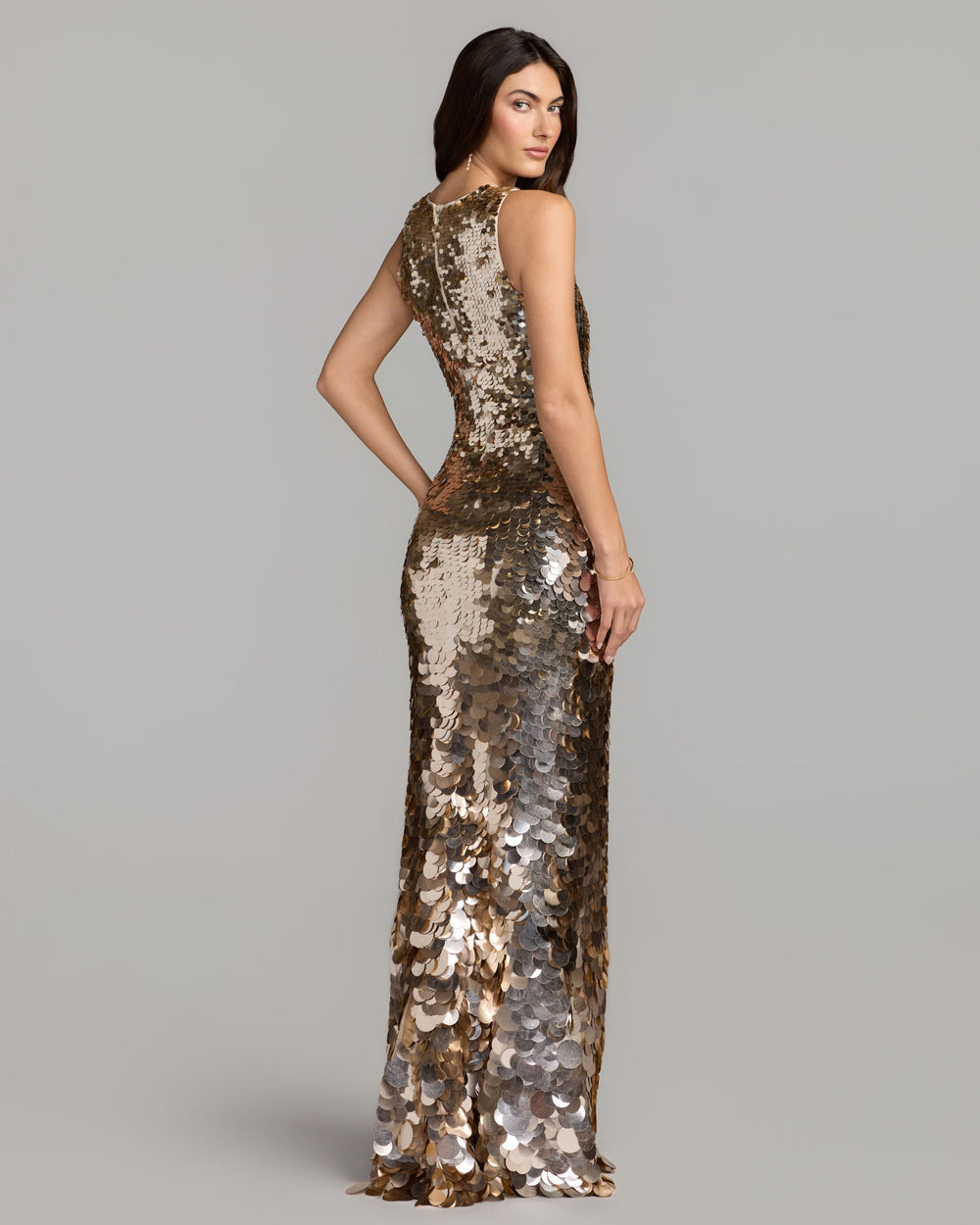 Mac Duggal 5959 Sleeveless Sequin Column Gown