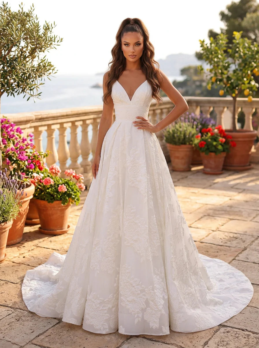 Clarisse 600536 Floral A-Line Bridal Dress