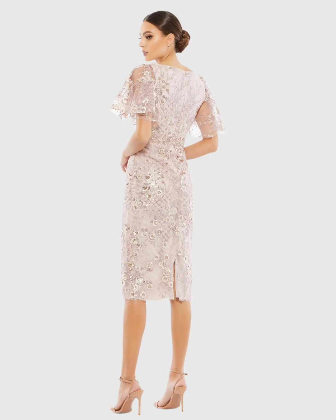 Mac Duggal 67909 Embellished Butterfly Sleeve Cocktail Dress