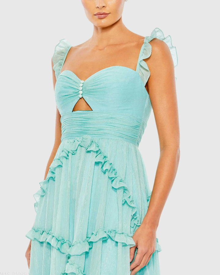 Mac Duggal 68093 Ruffle Tiered Sleeveless Flowy A Line Gown