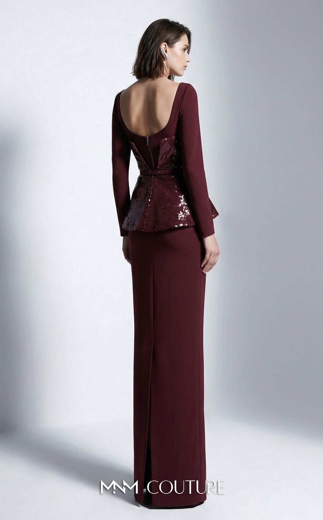 MNM E0141 Sweetheart Long Sleeve Mermaid Couture Dress