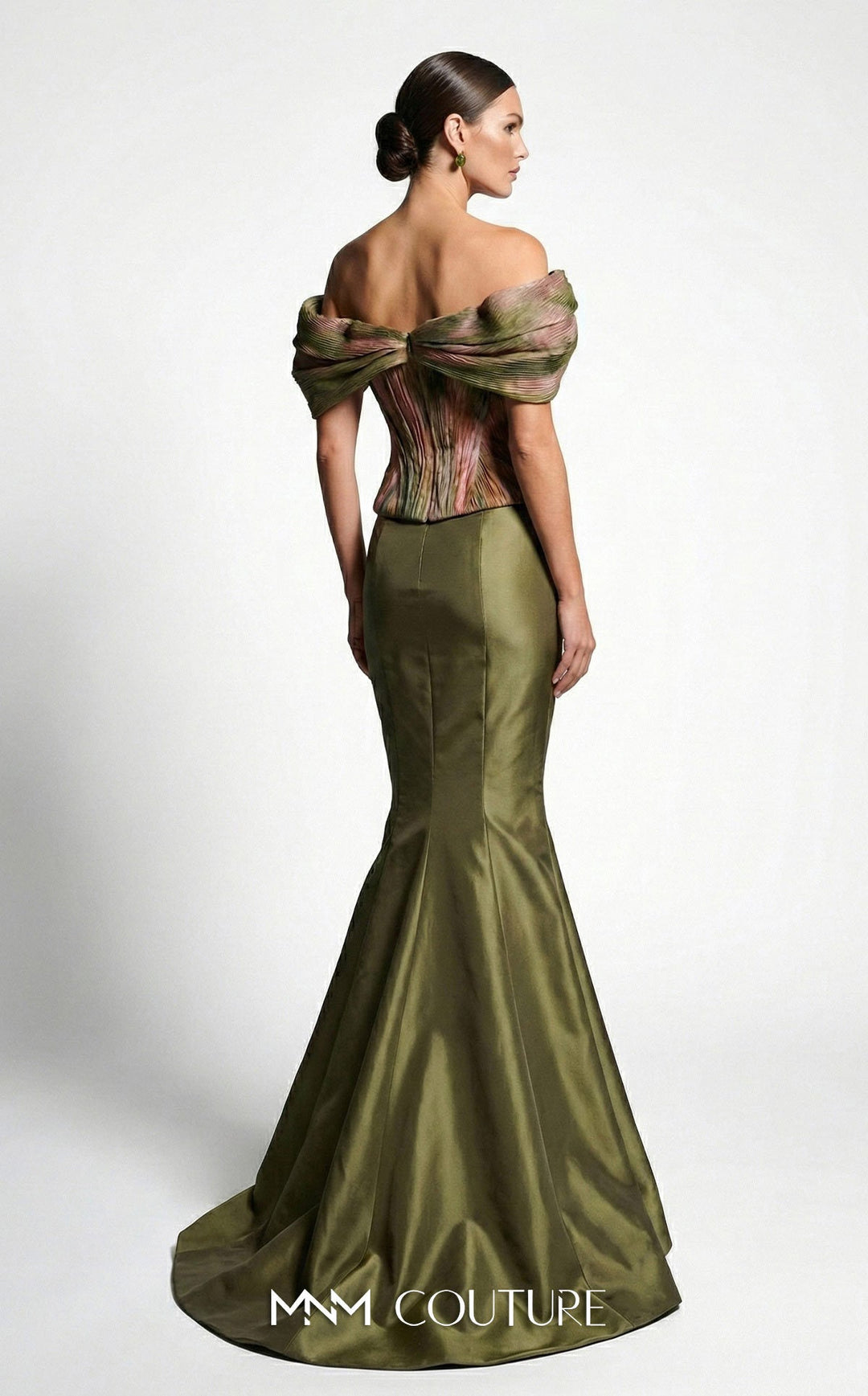 Fouad Sarkis F02981A Off-the-Shoulder Cap Sleeve Mermaid Couture Dress
