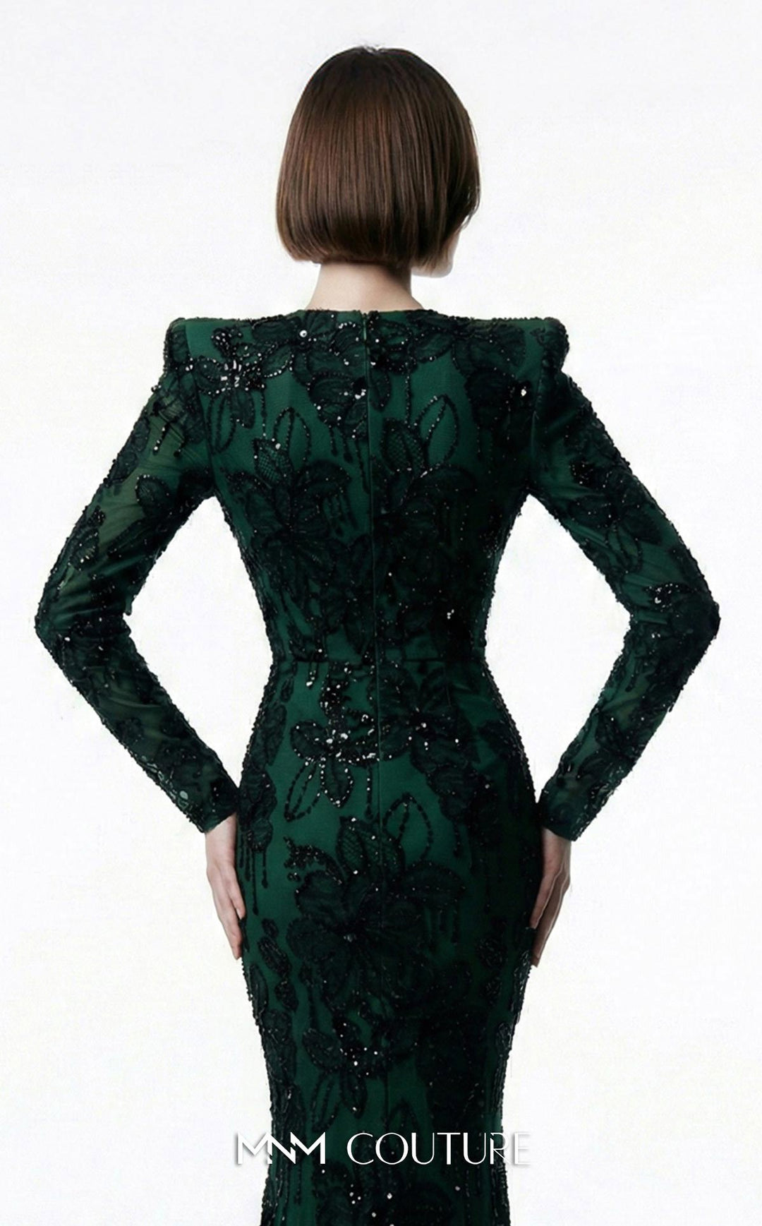 Fouad Sarkis F03021 long sleeve mermaid evening gown