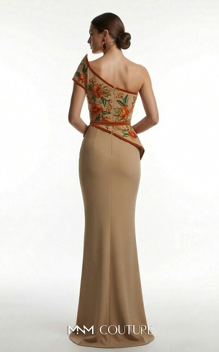 Fouad Sarkis F03023 gown, back view without overskirt