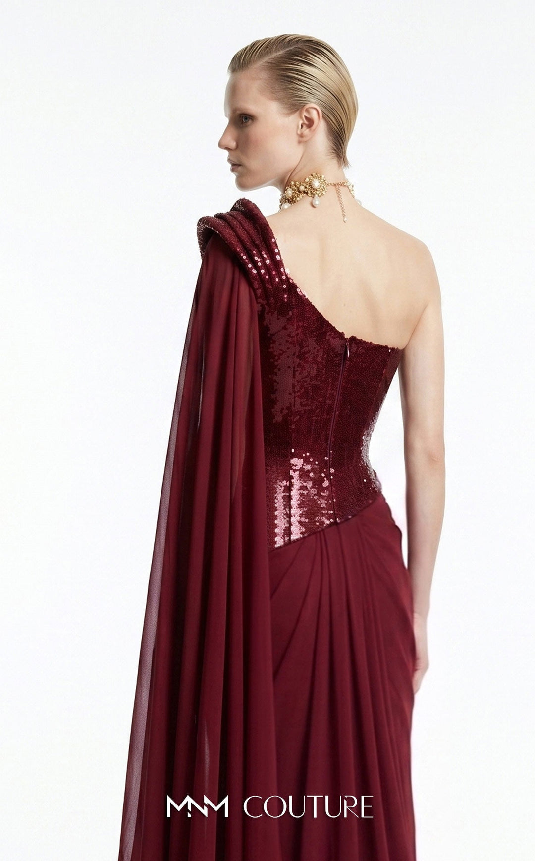 Fouad Sarkis F03048 Off-the-shoulder Corset Couture Dress