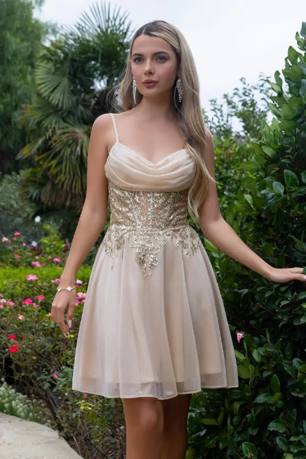GLS Collective GS3507 Glitter Embellished Homecoming Dress
