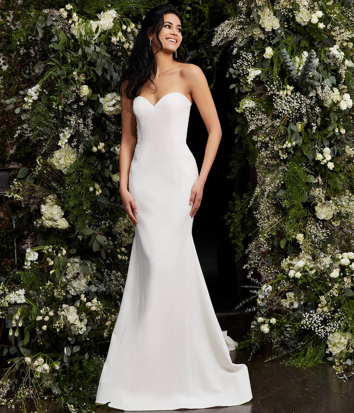 Jovani JB06912 Ivory Strapless Sweetheart Neck Wedding Dress