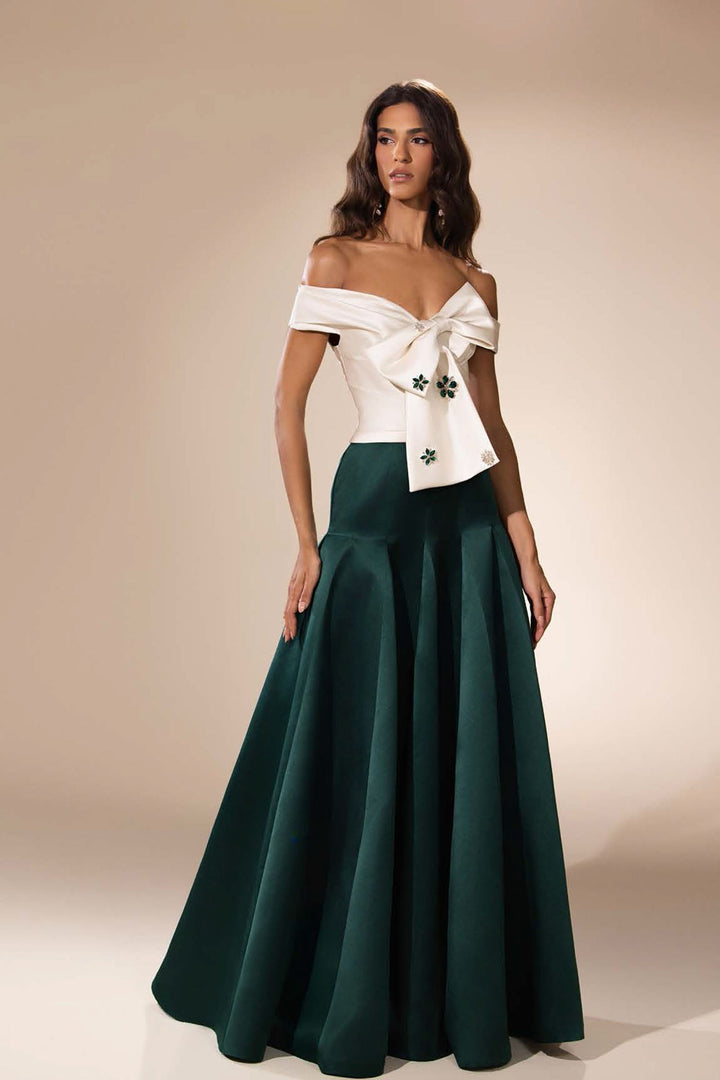 Off-The-Shoulder A-Line Dress - FOSTANI.com
