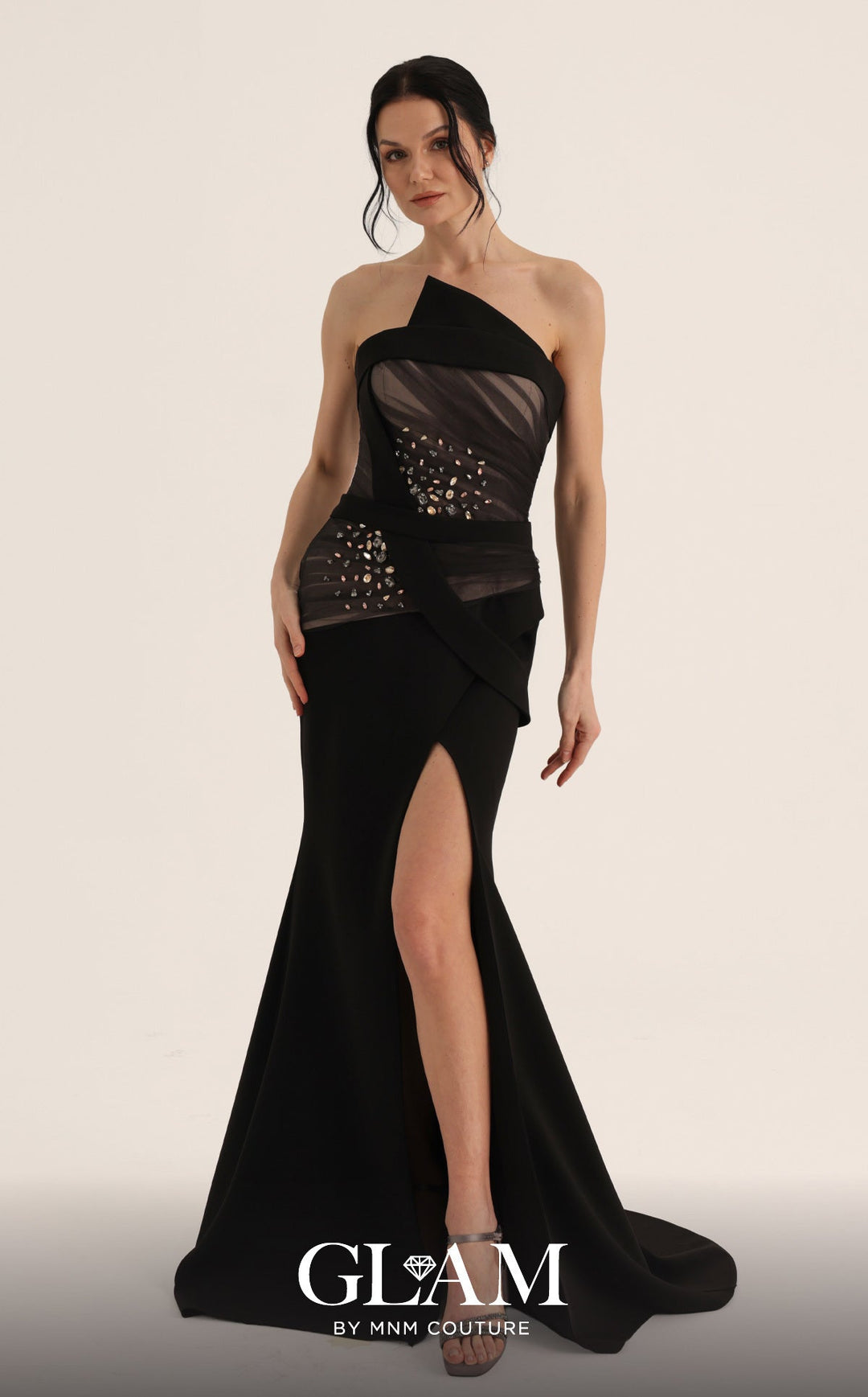 MNM O07868 Strapless Sleeveless Mermaid Couture Dress