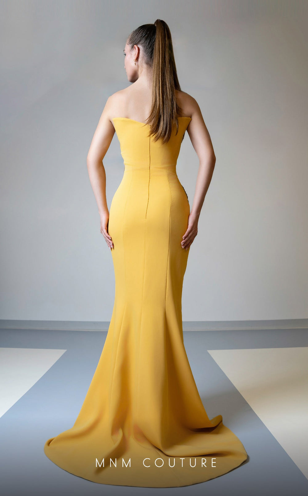 MNM Couture V02051 : Asymmetric Sweetheart Gown Embellished with Rhinestones - FOSTANI.com