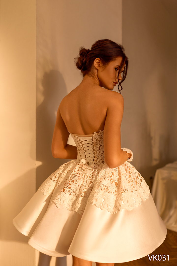 Vissaria VK031 Strapless Sleeveless Open Back Dress - FOSTANI.com