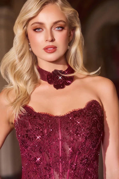 Ladivine CDS550 Strapless Structured Bodice Prom Dress 2026 - FOSTANI.com
