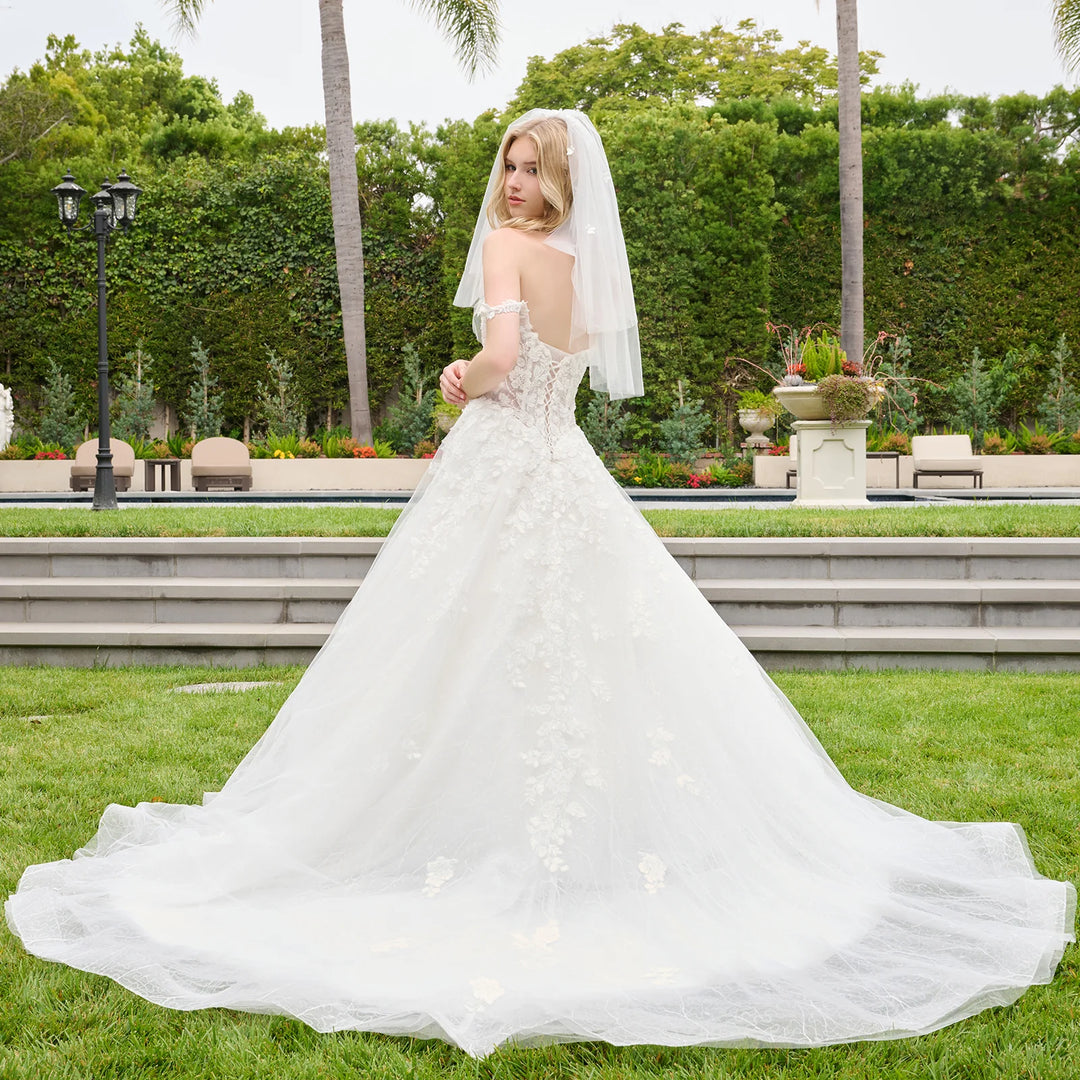 GLS Collective GL3839 ball gown with train fanned
