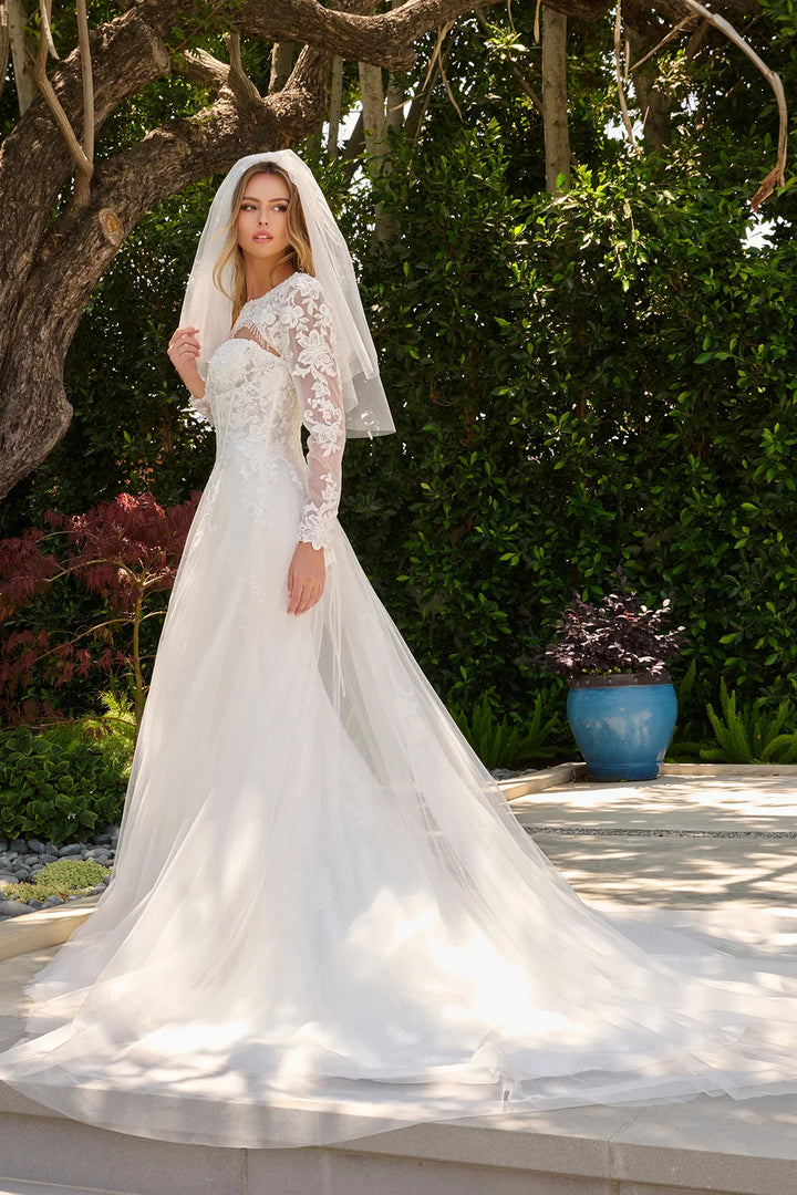 GLS Collective GL3842 full look styled with bolero, three-quarter view
