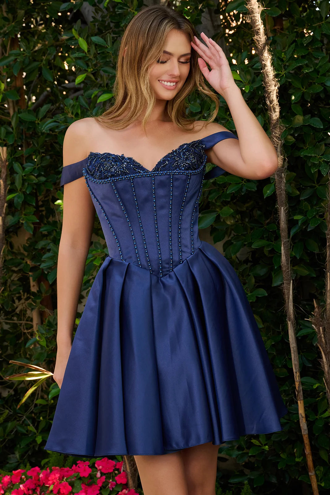 GLS Collective GS3855 layered corset bodice detail