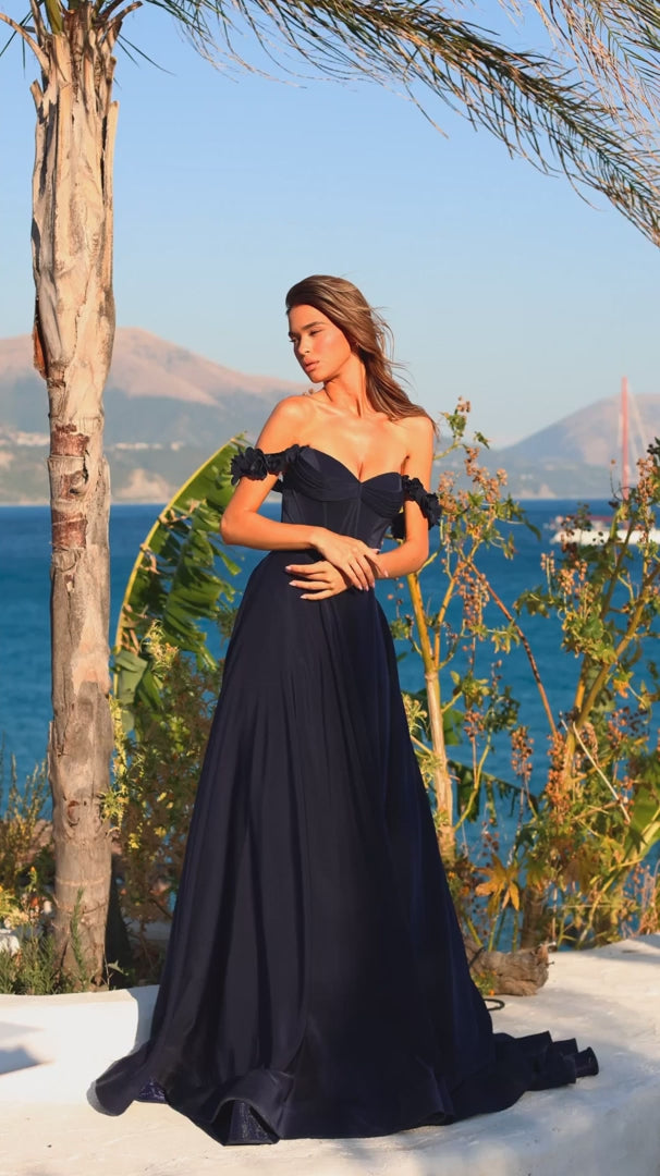 AMARRA 89441 Off-Shoulder A-Line Bridesmaid Dress