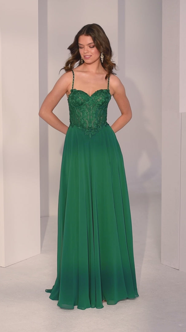 Morilee 49214 Embroidered Chiffon A-Line Prom Dress 2026