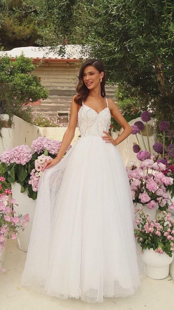 Amarra 94020 Beaded Bodice Tulle Ball Gown