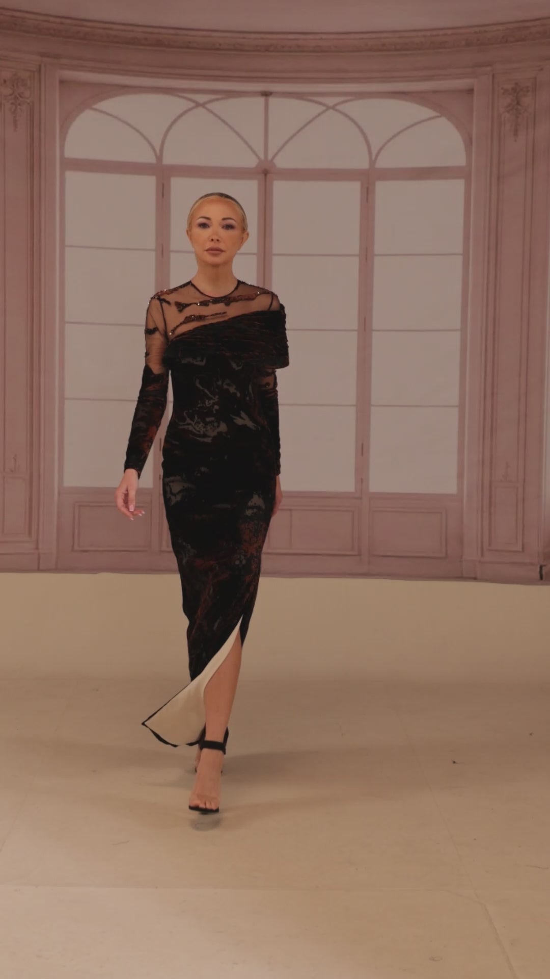 Reverie Couture fw276 Off-The-Shoulder Trumpet Dress