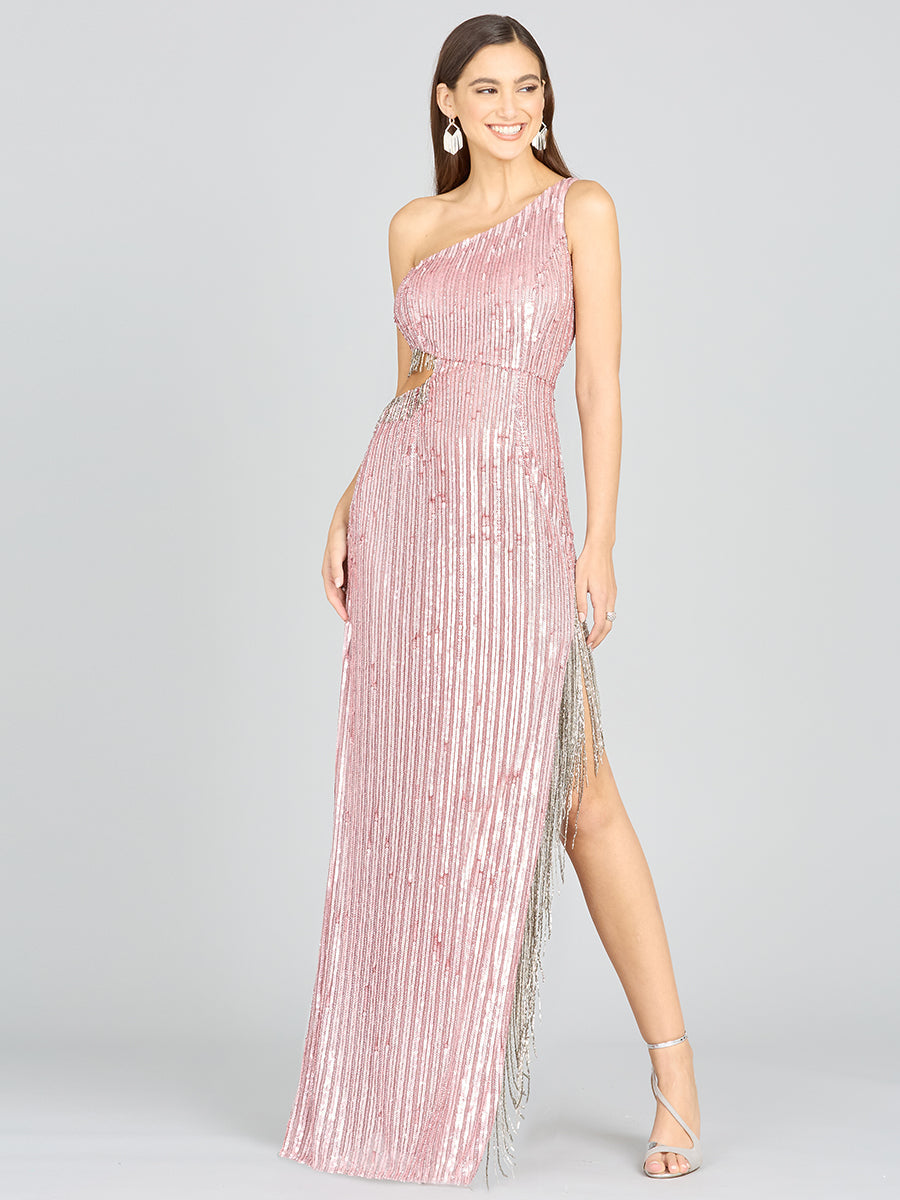 Wendy Beaded Fringe Gown - FOSTANI