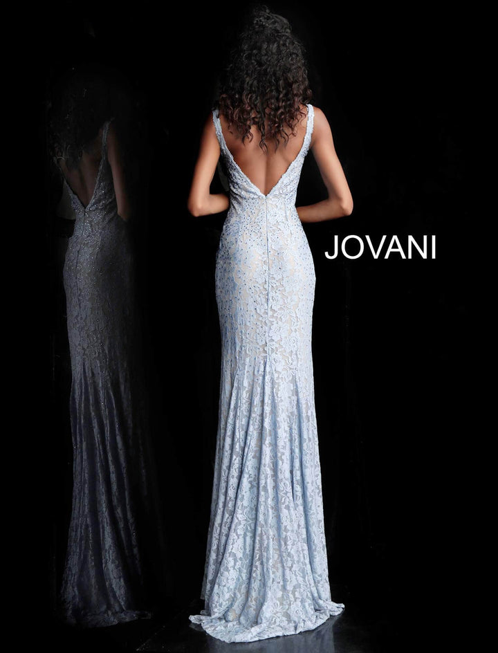 Jovani - Fitted Lace Prom Dress 48994 - FOSTANI